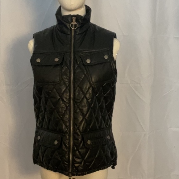 Barbour Gilet lightweight quilted vest shiny finish Size USA 6 - Picture 1 of 8